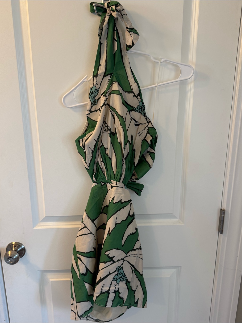 Nwt Benaar La Thea Green Palm Tree Printed Halter Mini Dress Size Xs — image 3 of 6